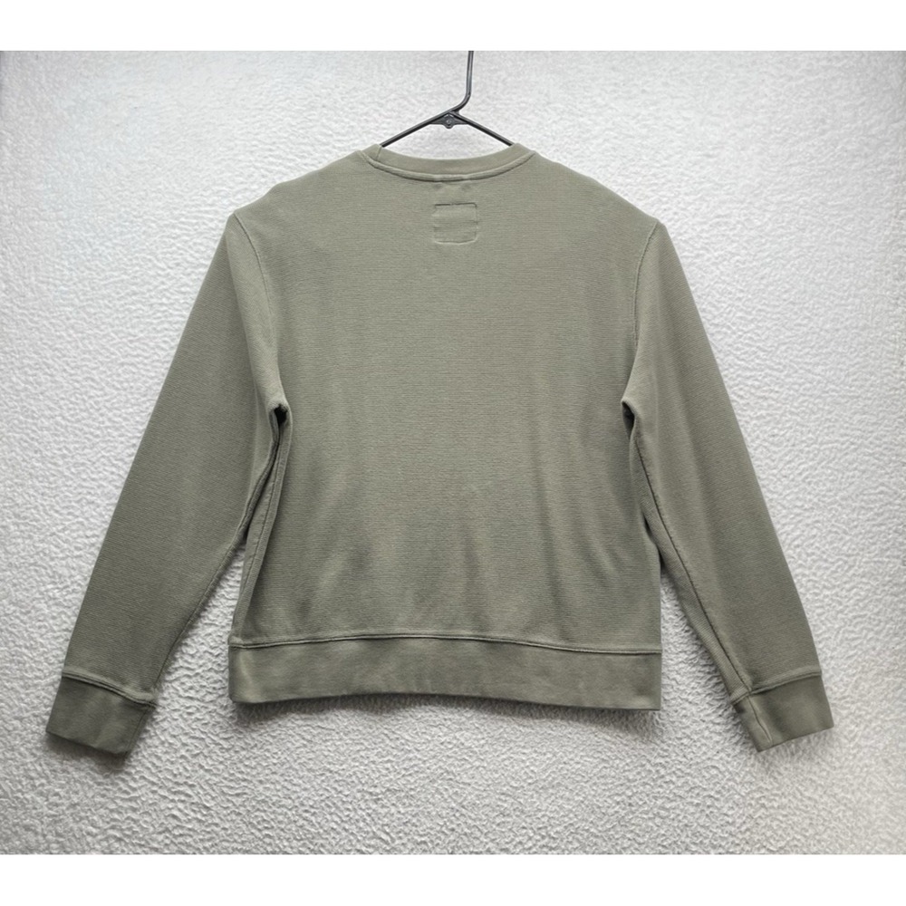 Iron And Resin Sweater Mens XL X-Large Army Green Waffle Knit Thermal Pullover - Picture 4 of 10